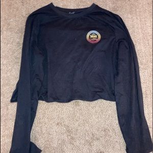 VANS ombré black crop top